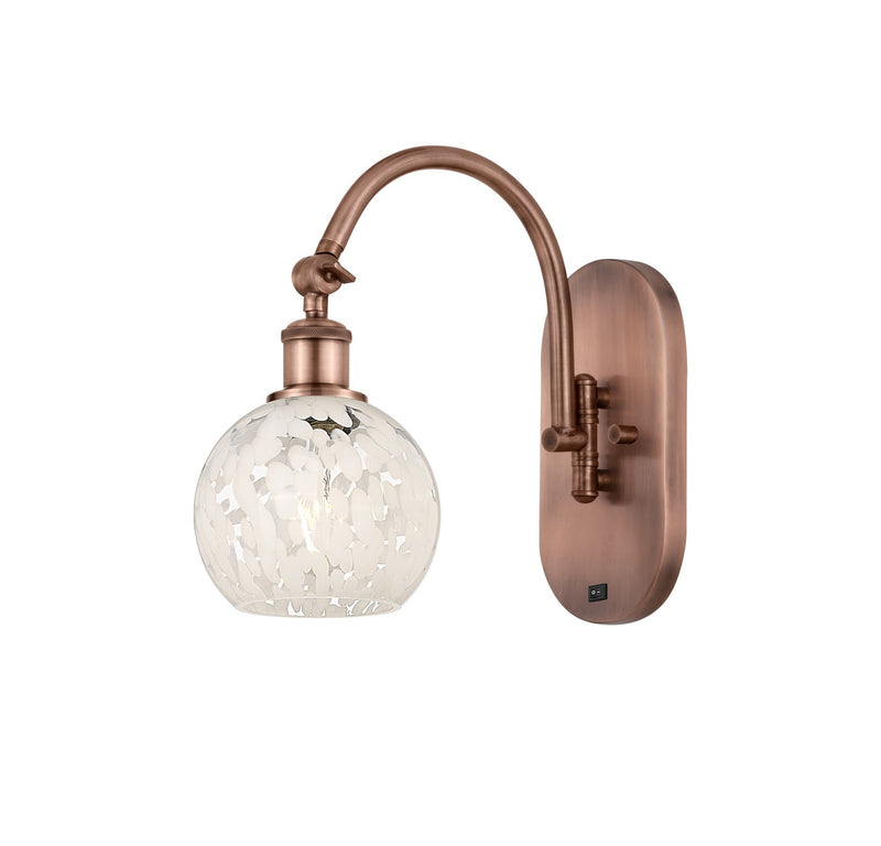 Innovations 518-1W-AC-G1216-6WM LED Wall Sconce, Antique Copper