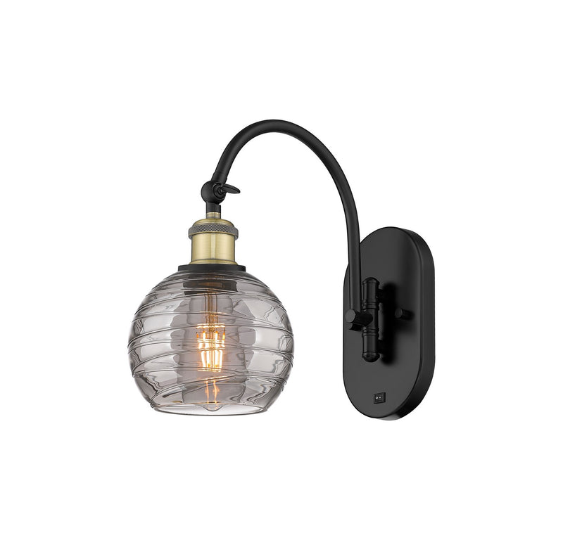 Innovations 518-1W-BAB-G1213-6SM One Light Wall Sconce, Black Antique Brass
