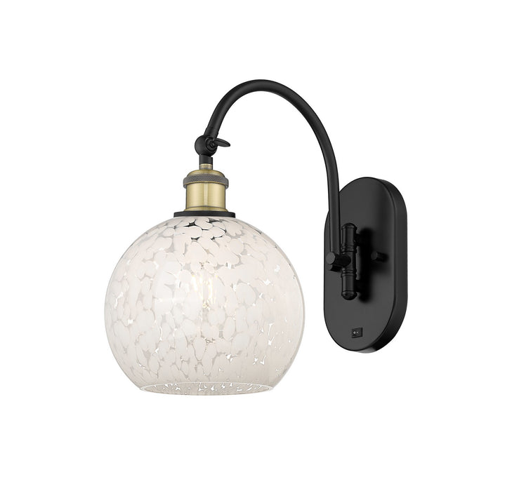 Innovations 518-1W-BAB-G1216-8WM LED Wall Sconce, Black Antique Brass