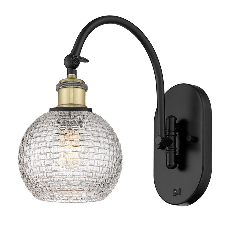 Innovations 518-1W-BAB-G122C-6CL One Light Wall Sconce, Black Antique Brass