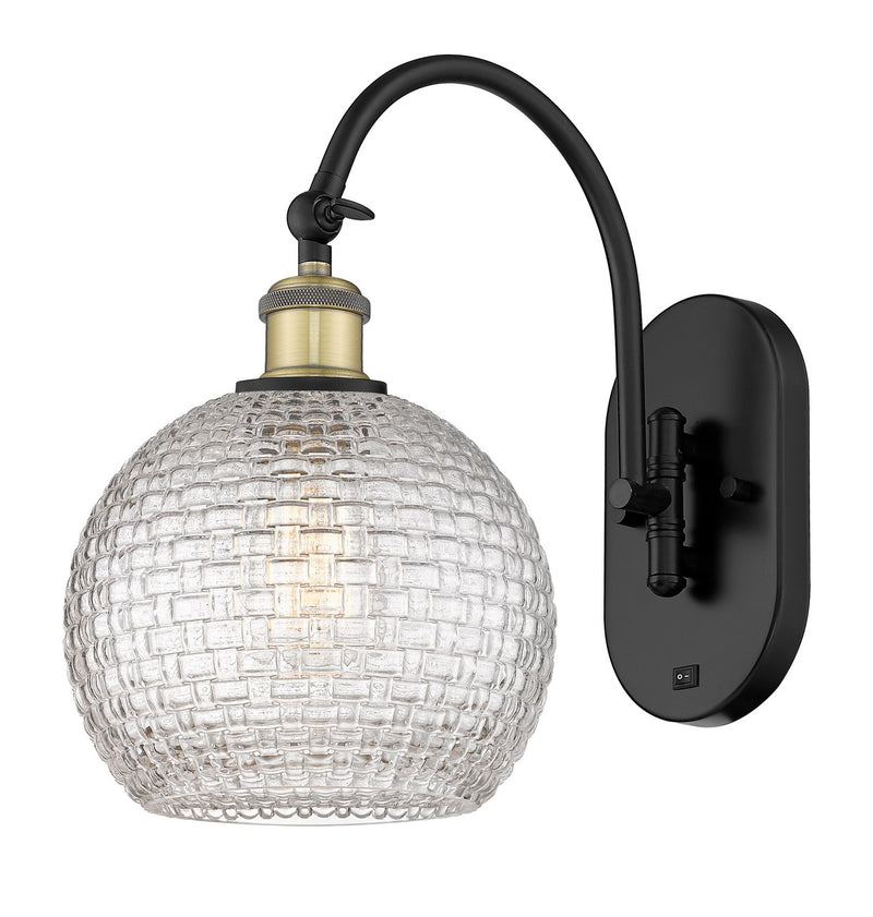 Innovations 518-1W-BAB-G122C-8CL One Light Wall Sconce, Black Antique Brass