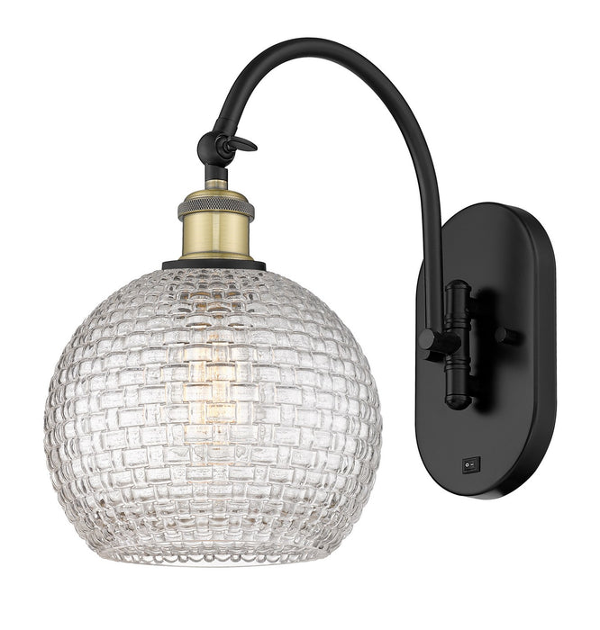 Innovations 518-1W-BAB-G122C-8CL One Light Wall Sconce, Black Antique Brass