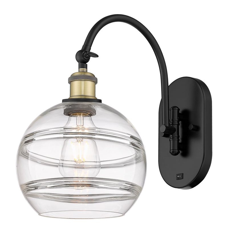 Innovations 518-1W-BAB-G556-8CL One Light Wall Sconce, Black Antique Brass