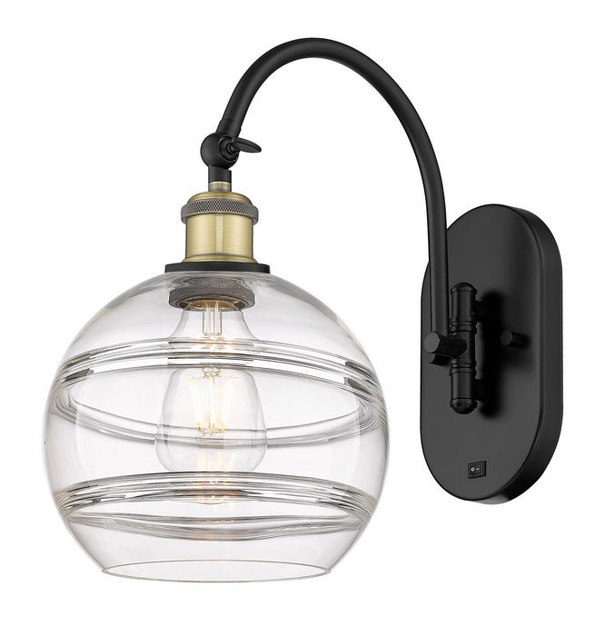 Innovations 518-1W-BAB-G556-8CL One Light Wall Sconce, Black Antique Brass