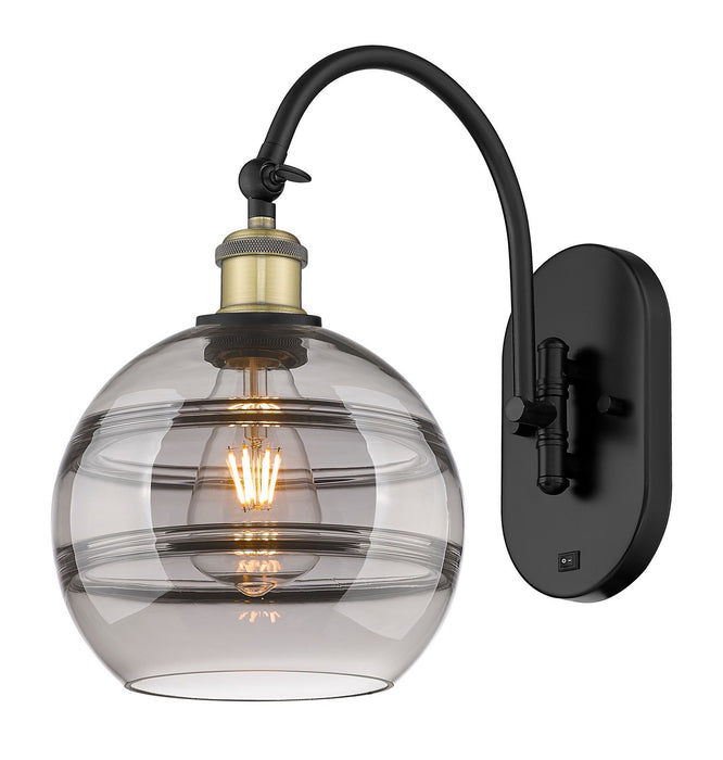 Innovations 518-1W-BAB-G556-8SM One Light Wall Sconce, Black Antique Brass