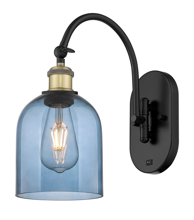 Innovations 518-1W-BAB-G558-6BL One Light Wall Sconce, Black Antique Brass