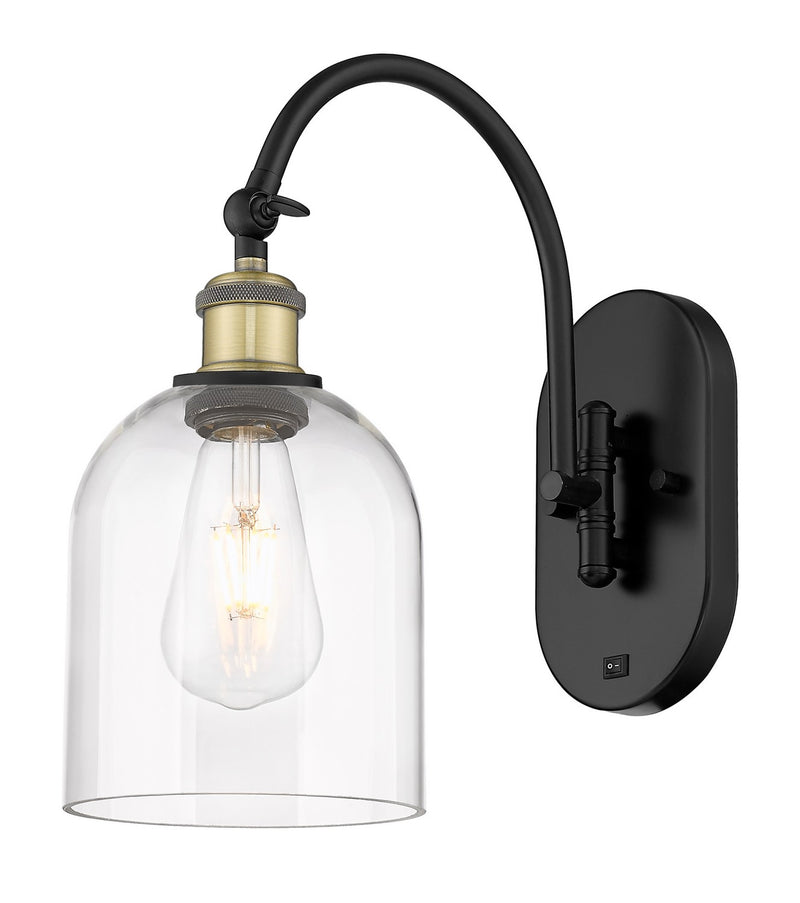Innovations 518-1W-BAB-G558-6CL One Light Wall Sconce, Black Antique Brass