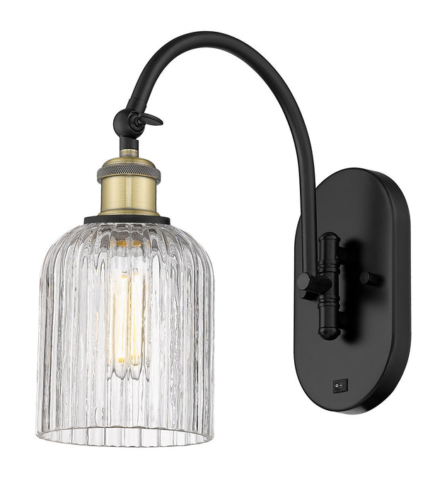 Innovations 518-1W-BAB-G559-5CL One Light Wall Sconce, Black Antique Brass