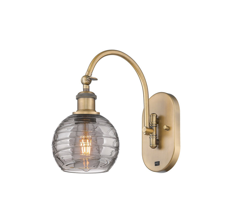 Innovations 518-1W-BB-G1213-6SM One Light Wall Sconce, Brushed Brass