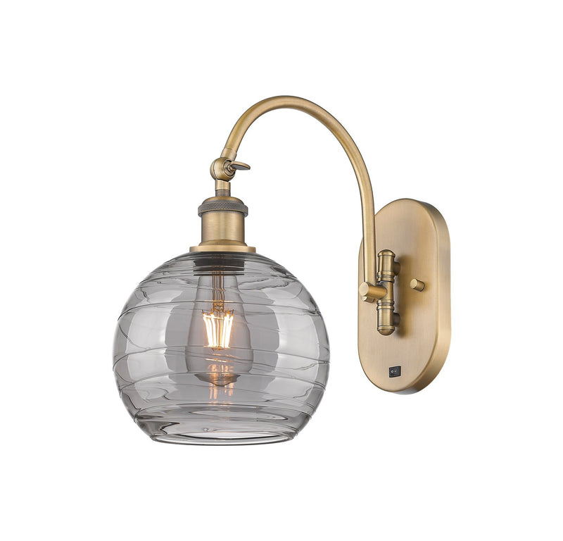 Innovations 518-1W-BB-G1213-8SM One Light Wall Sconce, Brushed Brass