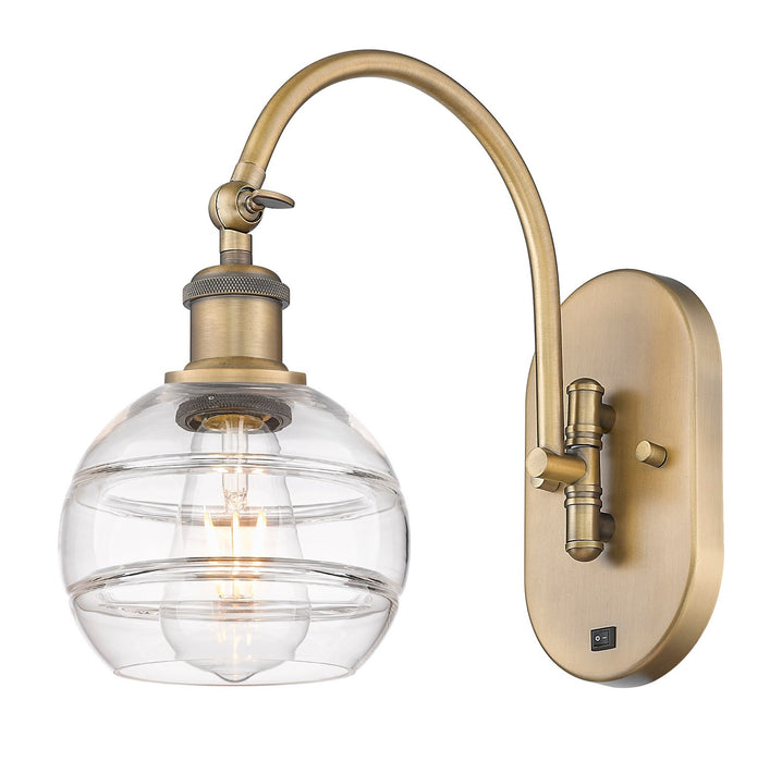 Innovations 518-1W-BB-G556-6CL One Light Wall Sconce, Brushed Brass