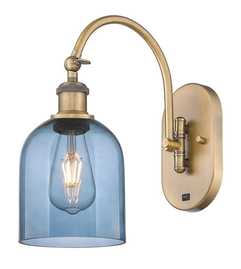 Innovations 518-1W-BB-G558-6BL One Light Wall Sconce, Brushed Brass