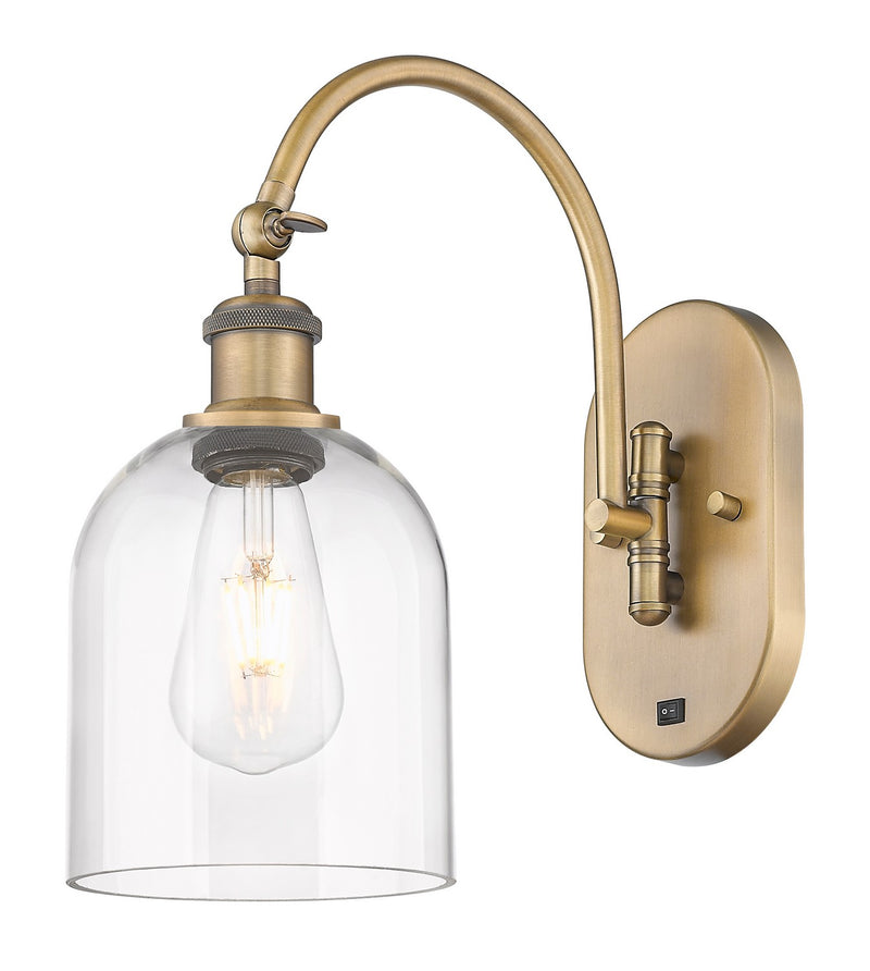 Innovations 518-1W-BB-G558-6CL One Light Wall Sconce, Brushed Brass