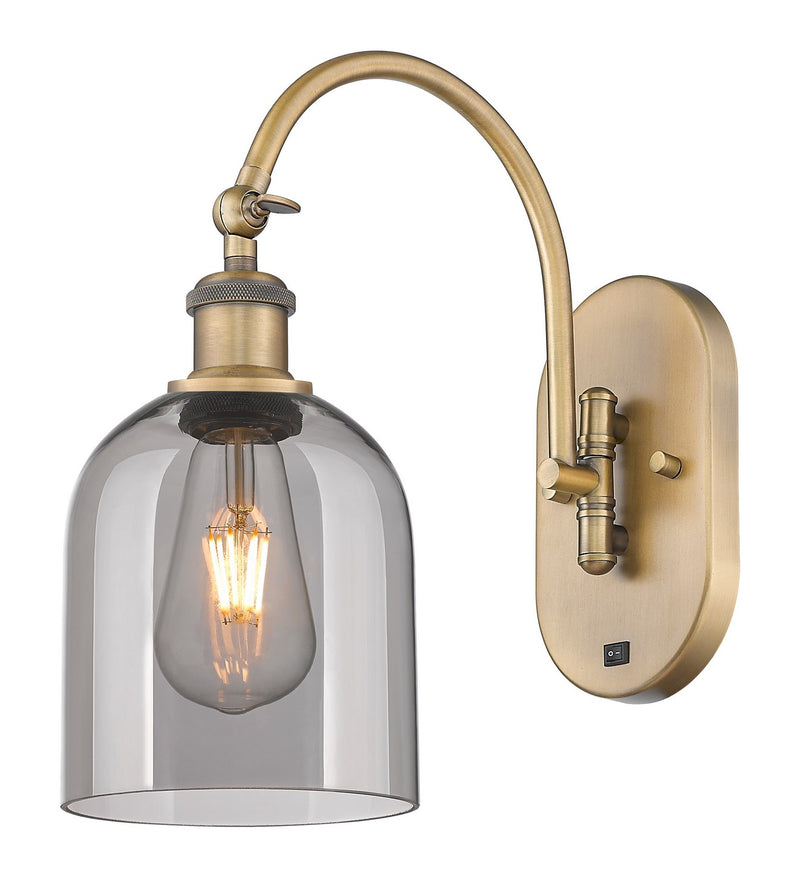 Innovations 518-1W-BB-G558-6SM One Light Wall Sconce, Brushed Brass