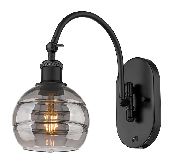 Innovations 518-1W-BK-G556-6SM One Light Wall Sconce, Matte Black