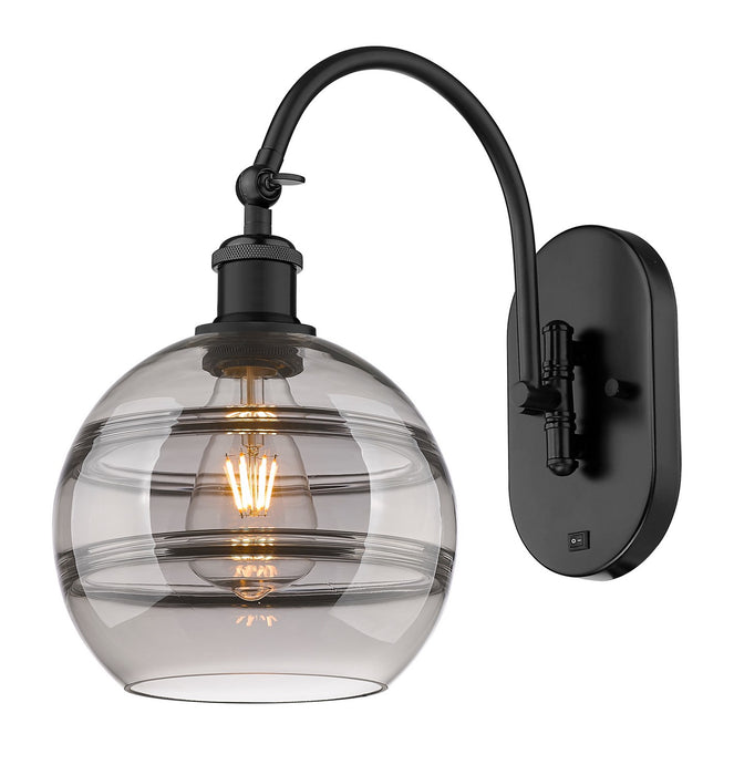 Innovations 518-1W-BK-G556-8SM One Light Wall Sconce, Matte Black