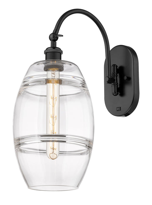 Innovations 518-1W-BK-G557-8CL One Light Wall Sconce, Matte Black
