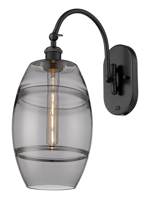 Innovations 518-1W-BK-G557-8SM One Light Wall Sconce, Matte Black