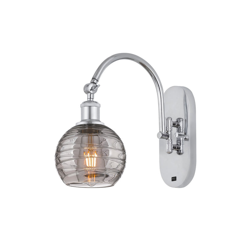 Innovations 518-1W-PC-G1213-6SM One Light Wall Sconce, Polished Chrome