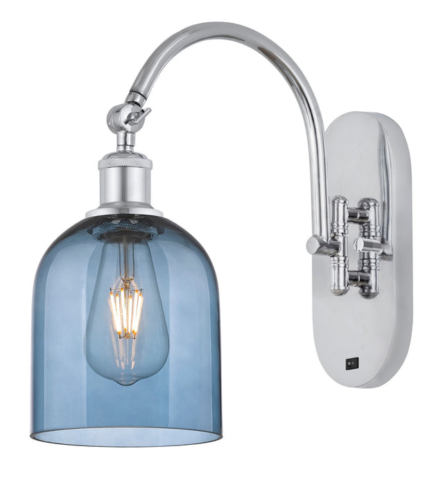 Innovations 518-1W-PC-G558-6BL One Light Wall Sconce, Polished Chrome