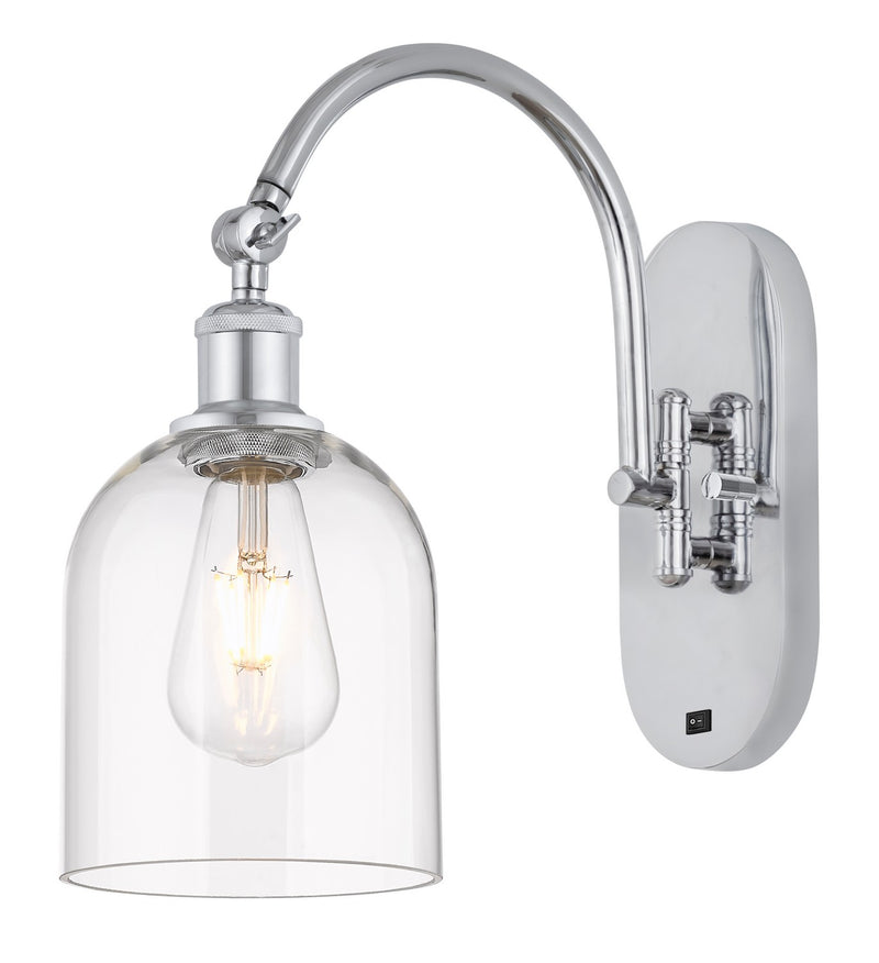 Innovations 518-1W-PC-G558-6CL One Light Wall Sconce, Polished Chrome