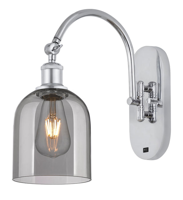 Innovations 518-1W-PC-G558-6SM One Light Wall Sconce, Polished Chrome