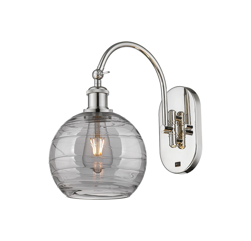 Innovations 518-1W-PN-G1213-8SM One Light Wall Sconce, Polished Nickel