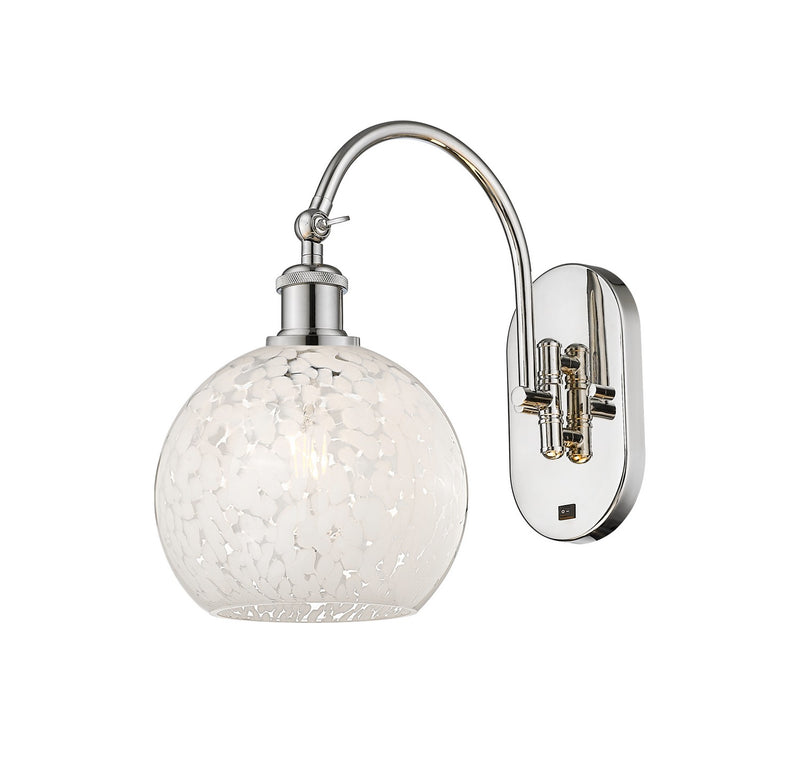 Innovations 518-1W-PN-G1216-8WM LED Wall Sconce, Polished Nickel
