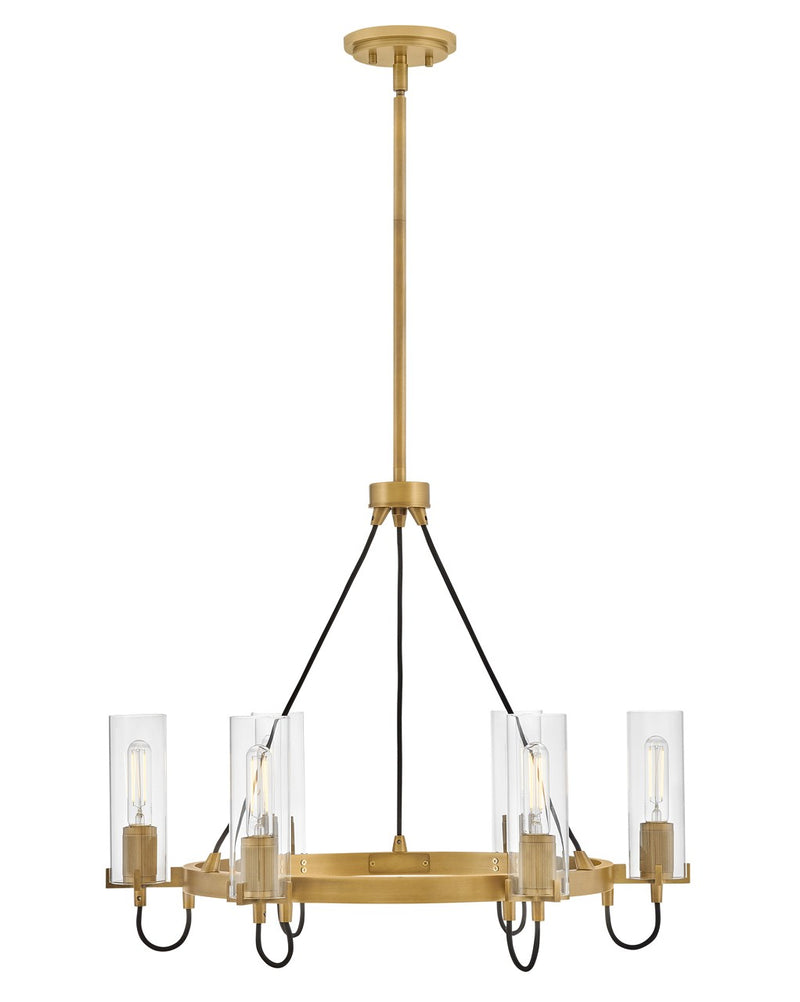 Hinkley 37855HB LED Chandelier, Heritage Brass