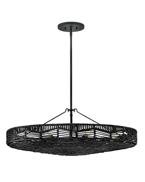 Hinkley 42303BK-BK LED Convertible Pendant, Black