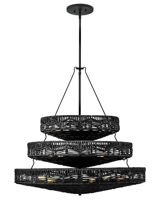 Hinkley 42308BK-BK LED Chandelier, Black