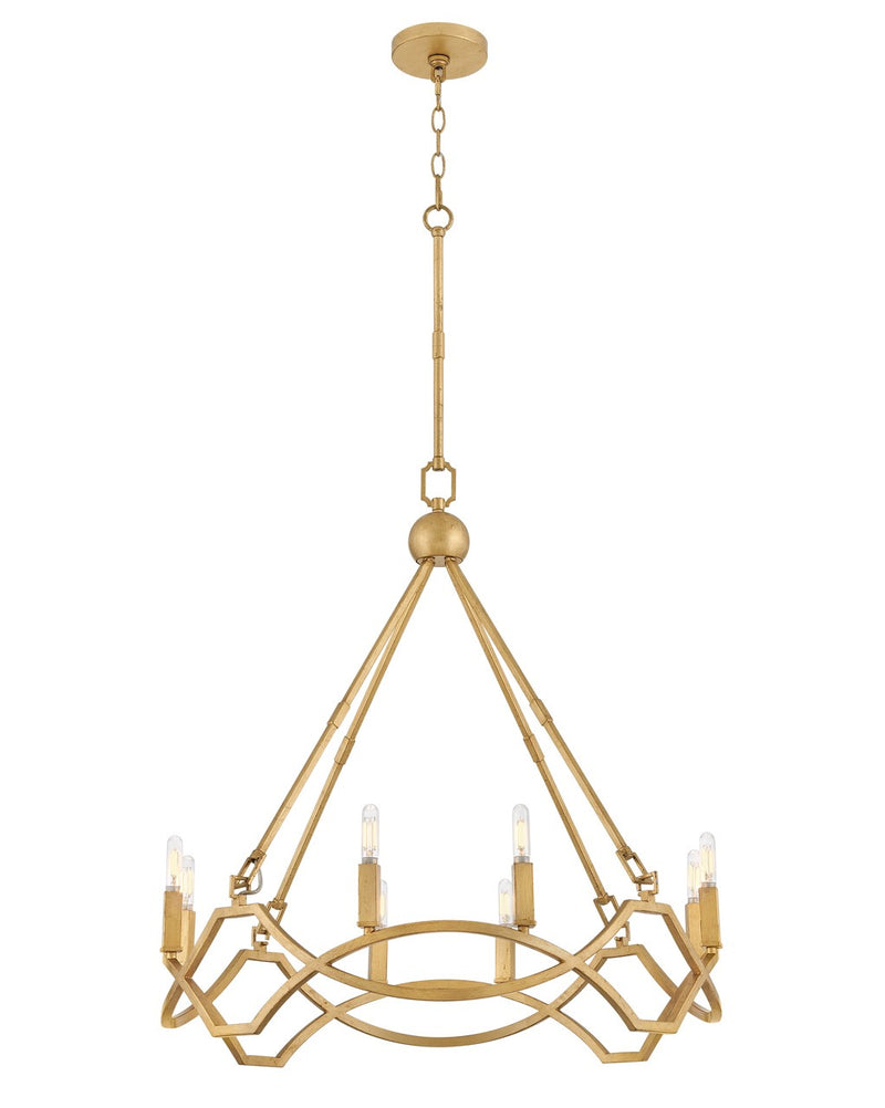 Hinkley 45784DA LED Chandelier, Distressed Brass