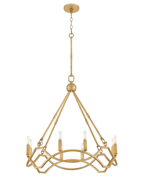 Hinkley 45784DA LED Chandelier, Distressed Brass