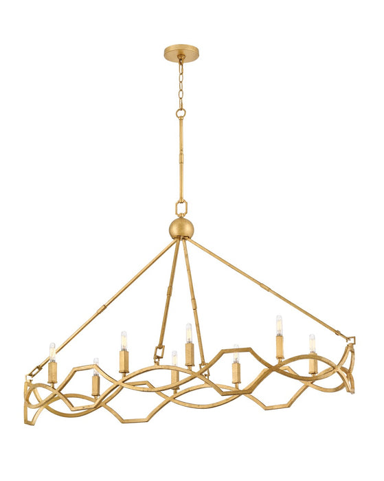 Hinkley 45785DA LED Linear Pendant, Distressed Brass