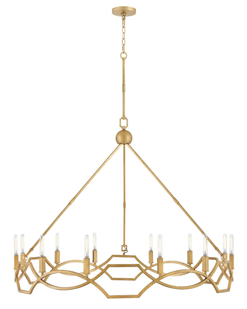 Hinkley 45786DA LED Chandelier, Distressed Brass