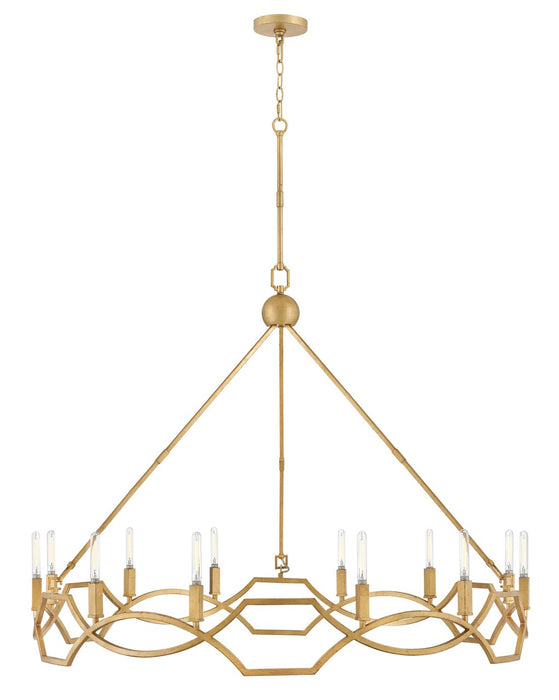 Hinkley 45786DA LED Chandelier, Distressed Brass