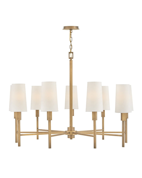 Hinkley 46456HB LED Chandelier, Heritage Brass
