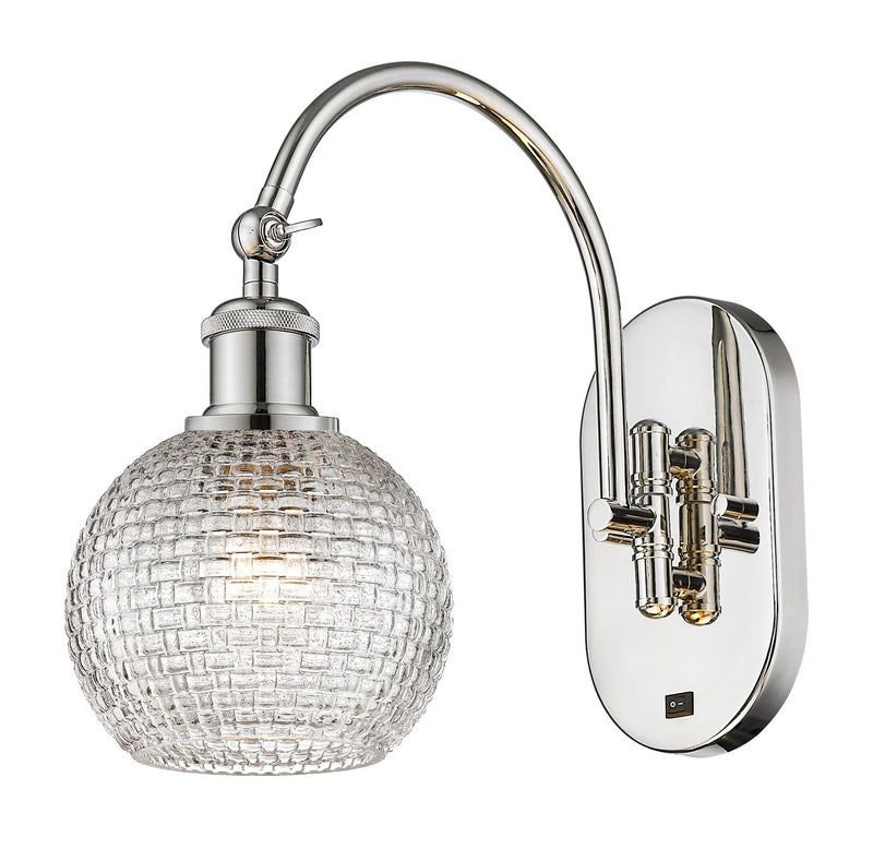 Innovations 518-1W-PN-G122C-6CL One Light Wall Sconce, Polished Nickel
