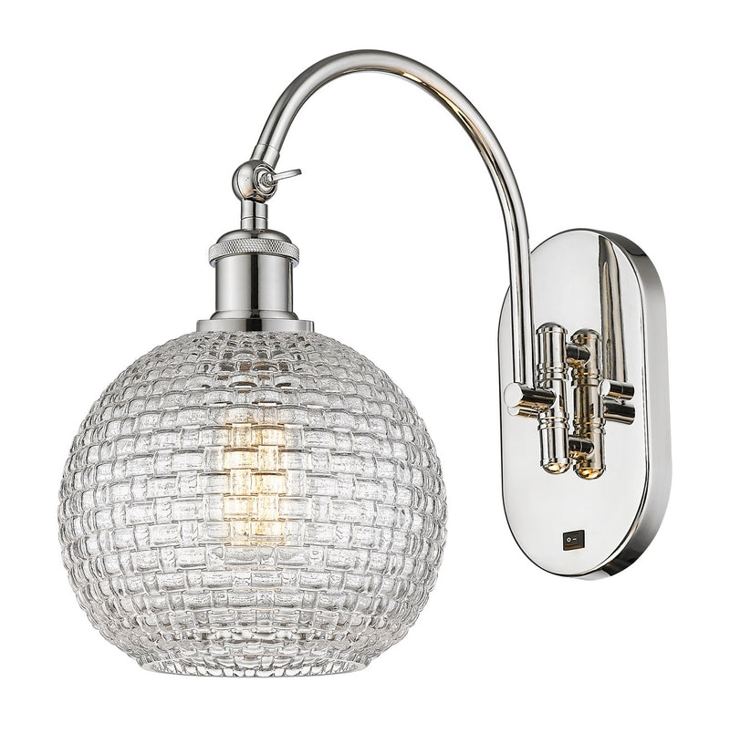 Innovations 518-1W-PN-G122C-8CL One Light Wall Sconce, Polished Nickel