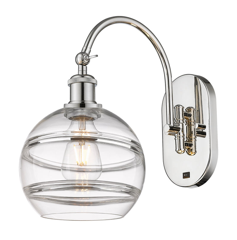 Innovations 518-1W-PN-G556-8CL One Light Wall Sconce, Polished Nickel
