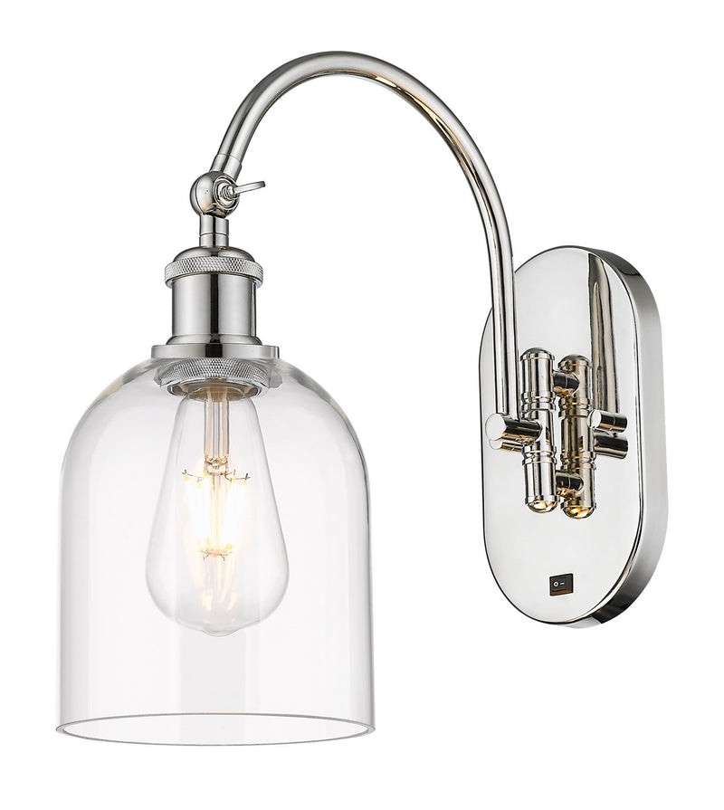 Innovations 518-1W-PN-G558-6CL One Light Wall Sconce, Polished Nickel