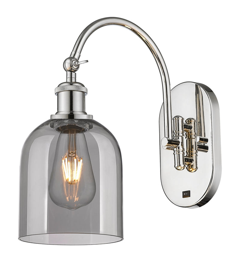 Innovations 518-1W-PN-G558-6SM One Light Wall Sconce, Polished Nickel