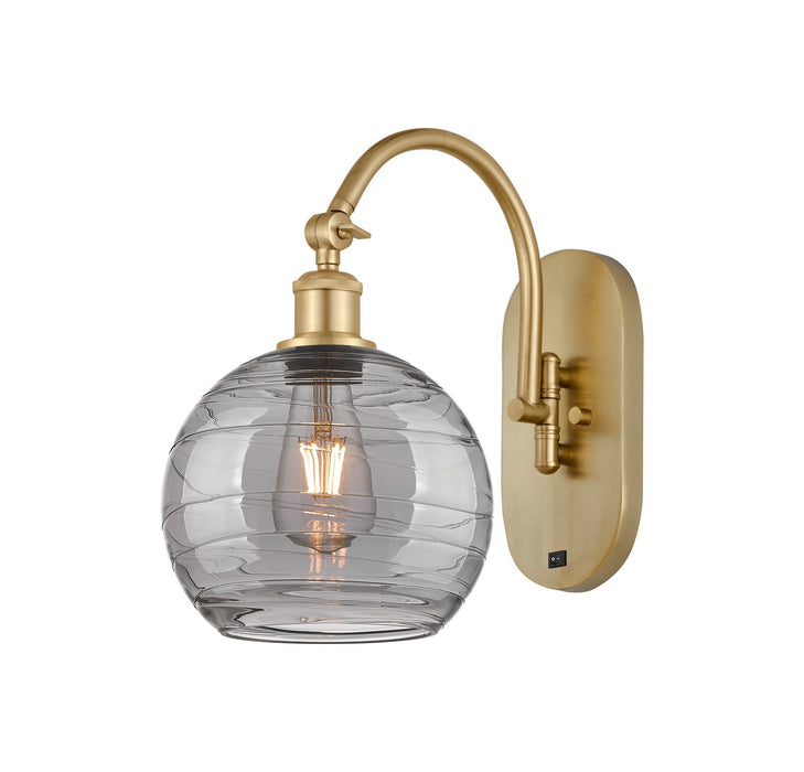 Innovations 518-1W-SG-G1213-8SM One Light Wall Sconce, Satin Gold