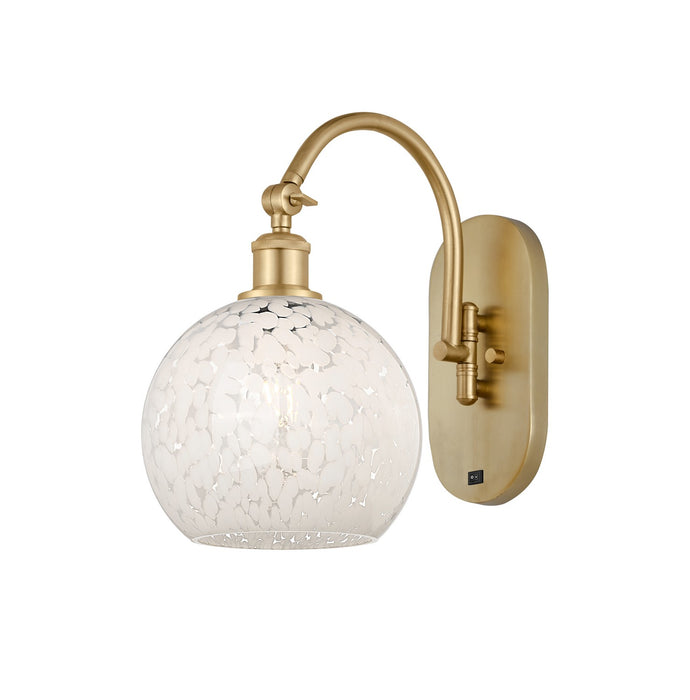 Innovations 518-1W-SG-G1216-8WM LED Wall Sconce, Satin Gold