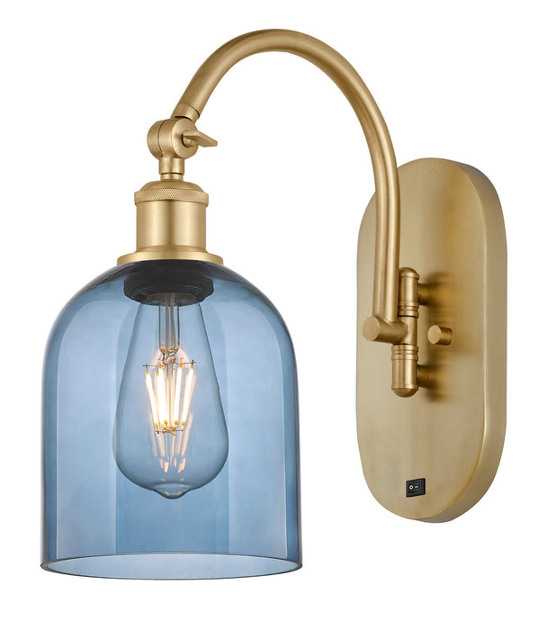Innovations 518-1W-SG-G558-6BL One Light Wall Sconce, Satin Gold