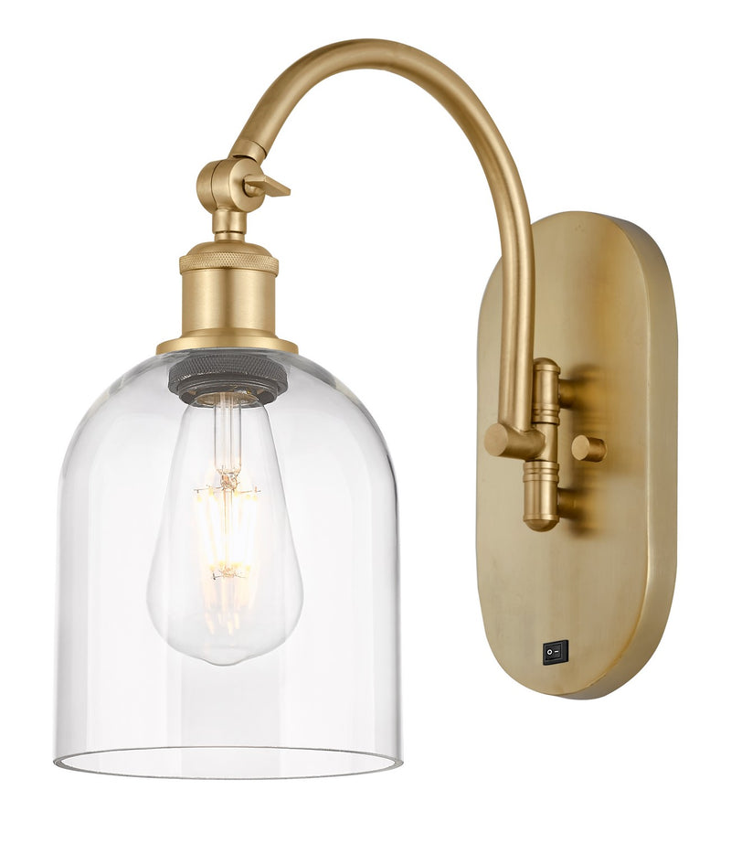 Innovations 518-1W-SG-G558-6CL One Light Wall Sconce, Satin Gold