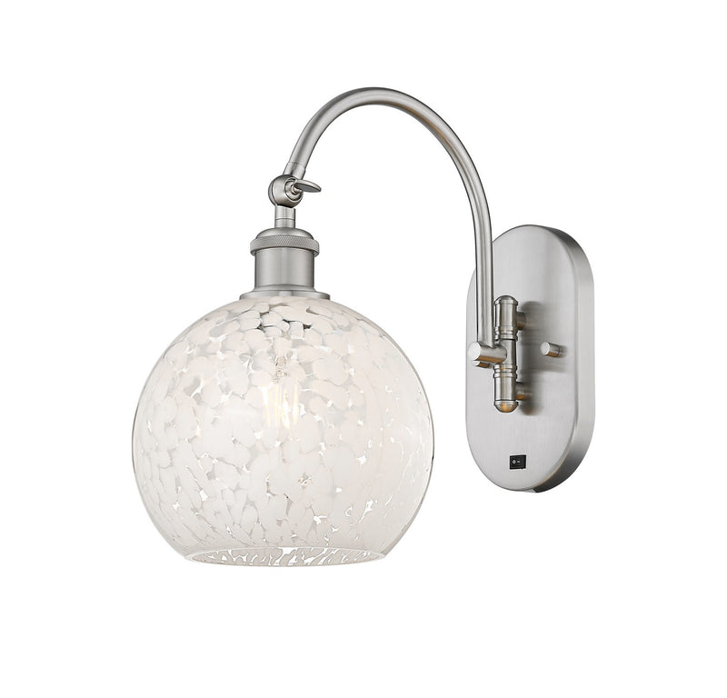 Innovations 518-1W-SN-G1216-8WM LED Wall Sconce, Brushed Satin Nickel