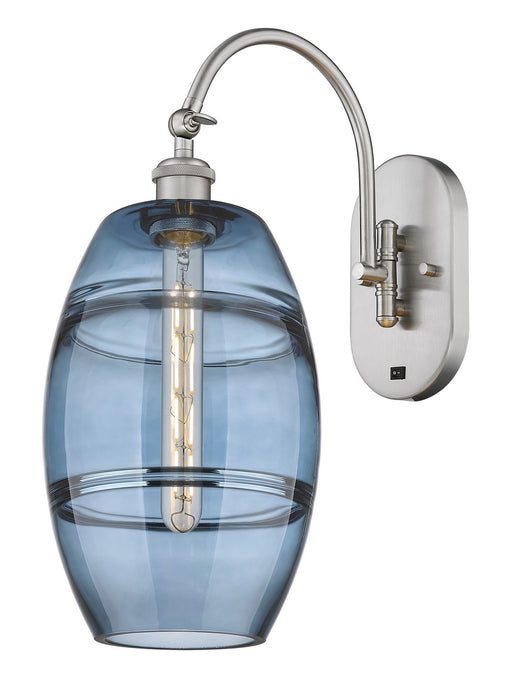 Innovations 518-1W-SN-G557-8BL One Light Wall Sconce, Brushed Satin Nickel