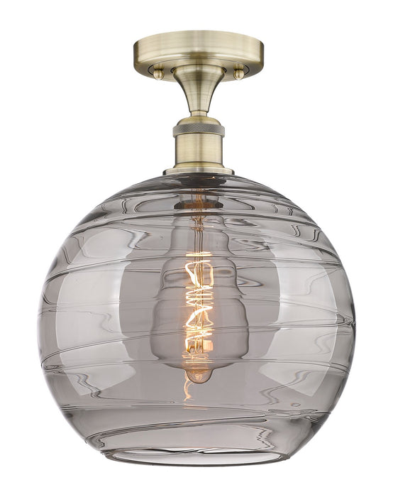 Innovations 616-1F-AB-G1213-12SM One Light Semi-Flush Mount, Antique Brass