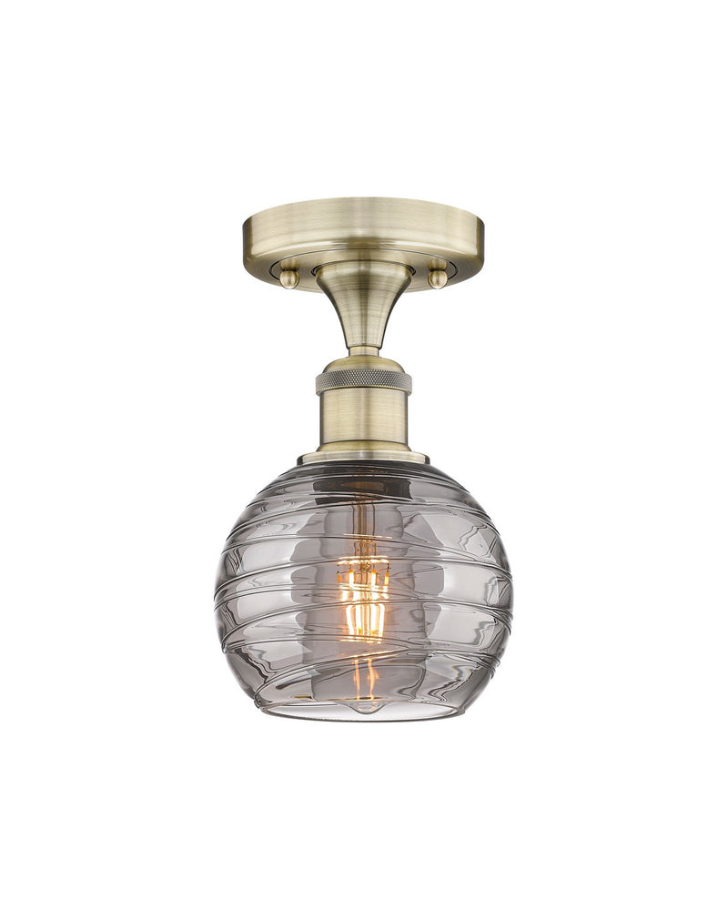 Innovations 616-1F-AB-G1213-6SM One Light Semi-Flush Mount, Antique Brass